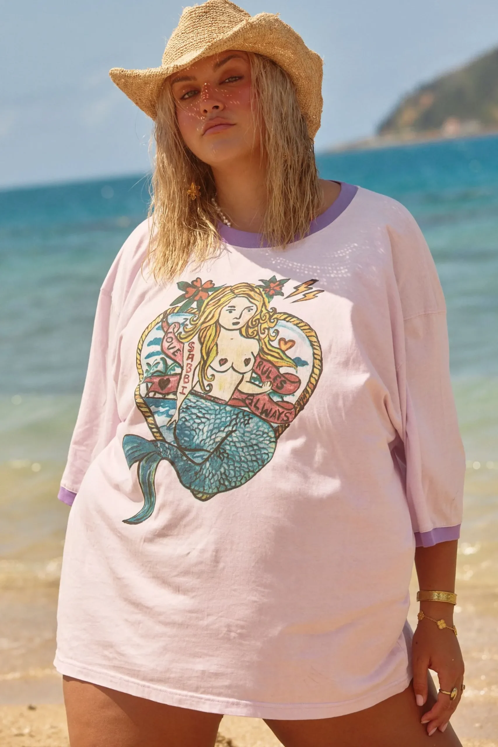 Sabbi The Love Rules Tee - Lilac