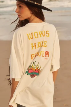 Sabbi Words Have Power Tee - Marshmallow