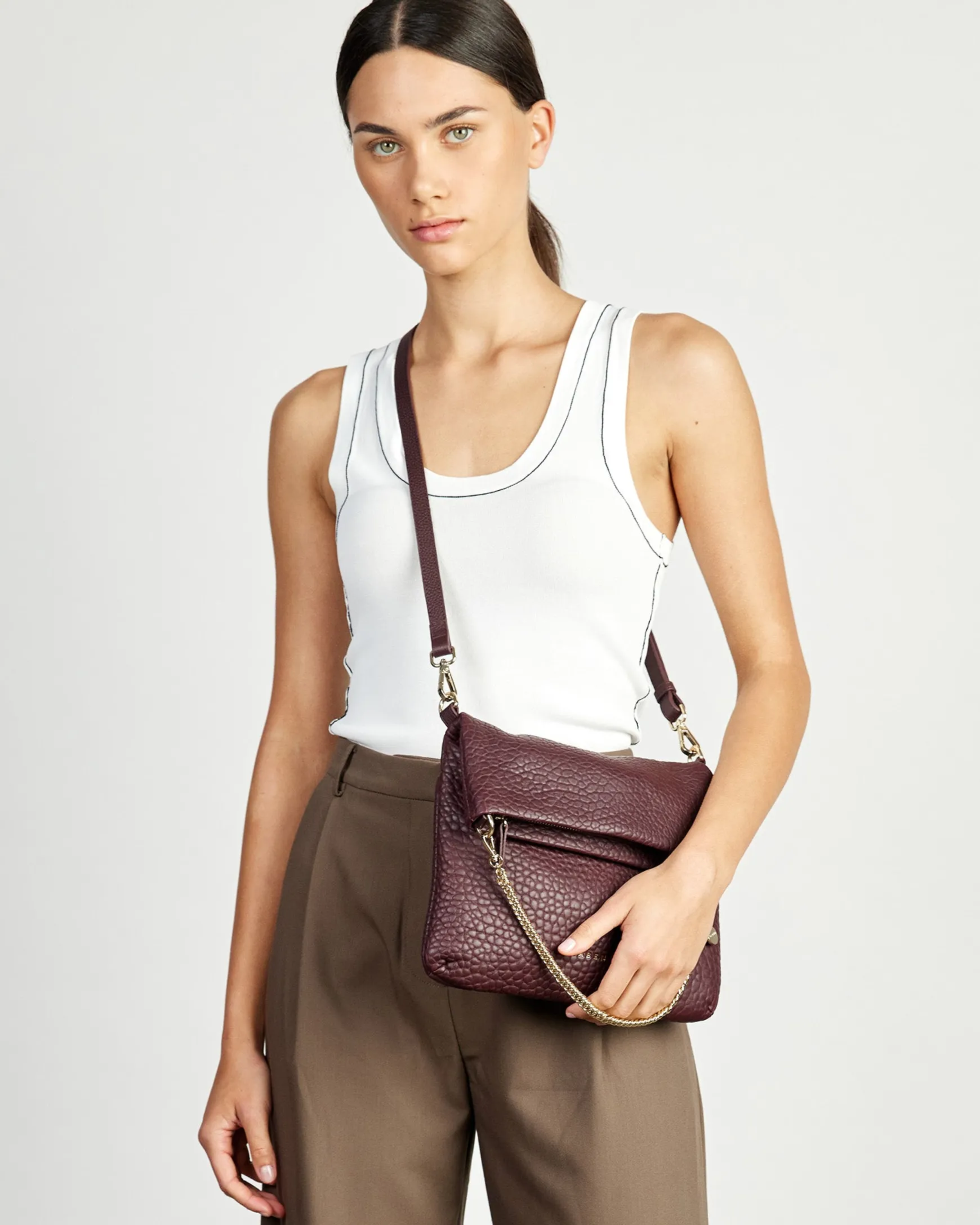 Saben Daria Shoulder Bag - Merlot Bubble