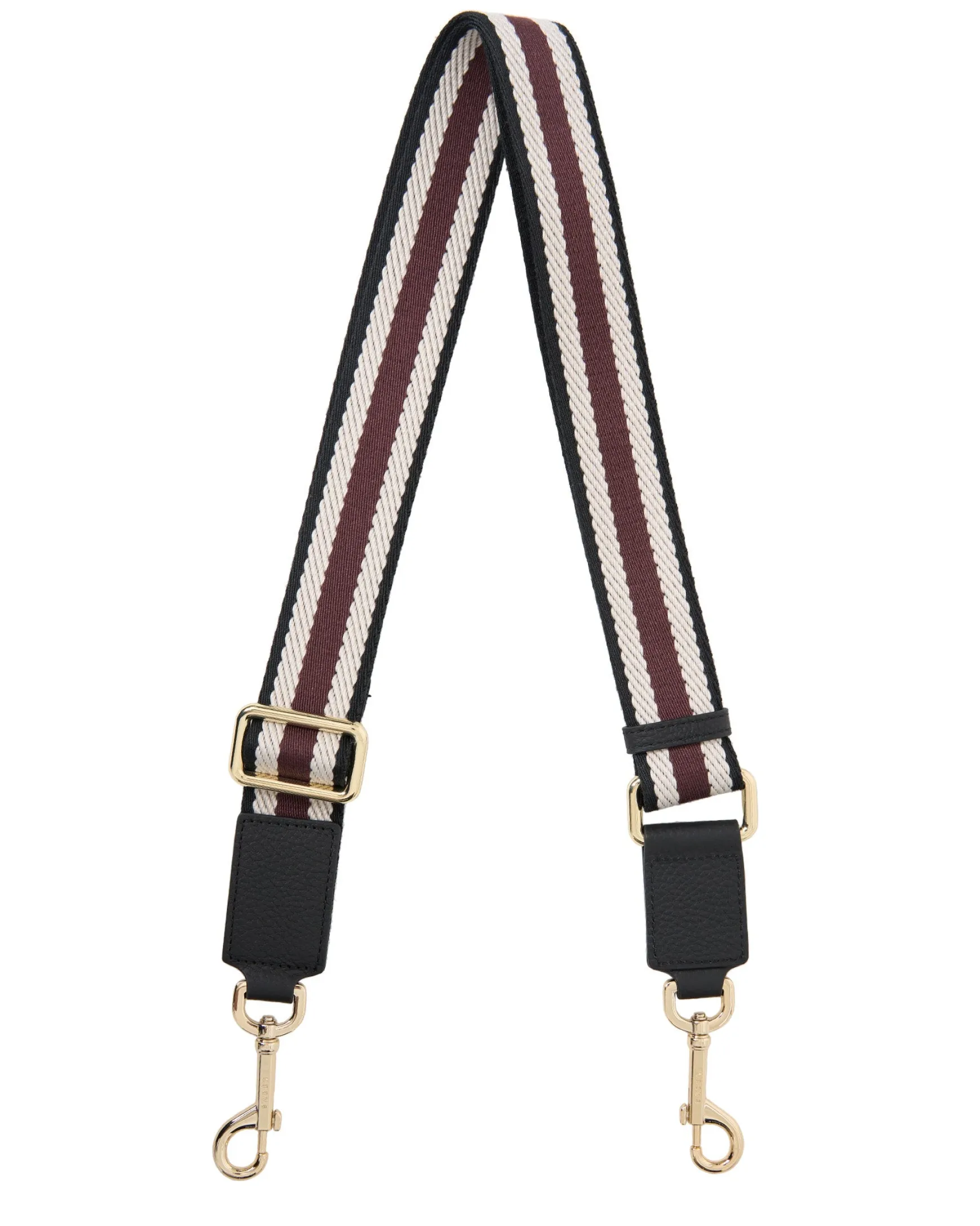 Saben Feature Strap Webbing - Black + White + Merlot