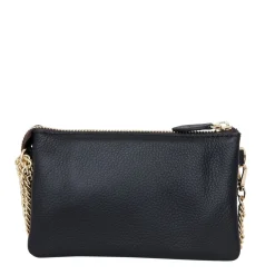 SABEN Lily Mini Bag - Black + Gold Curb Chain