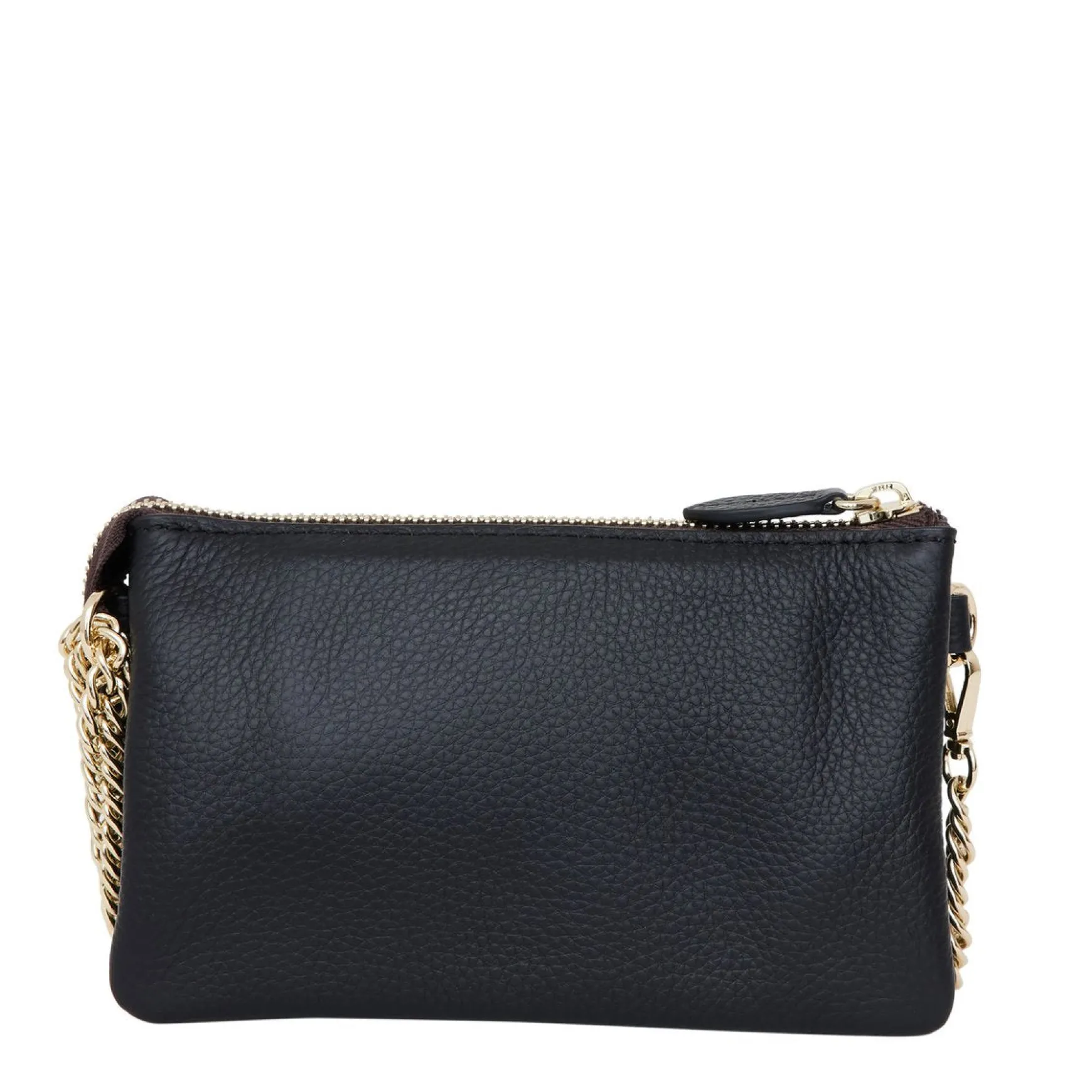 SABEN Lily Mini Bag - Black + Gold Curb Chain