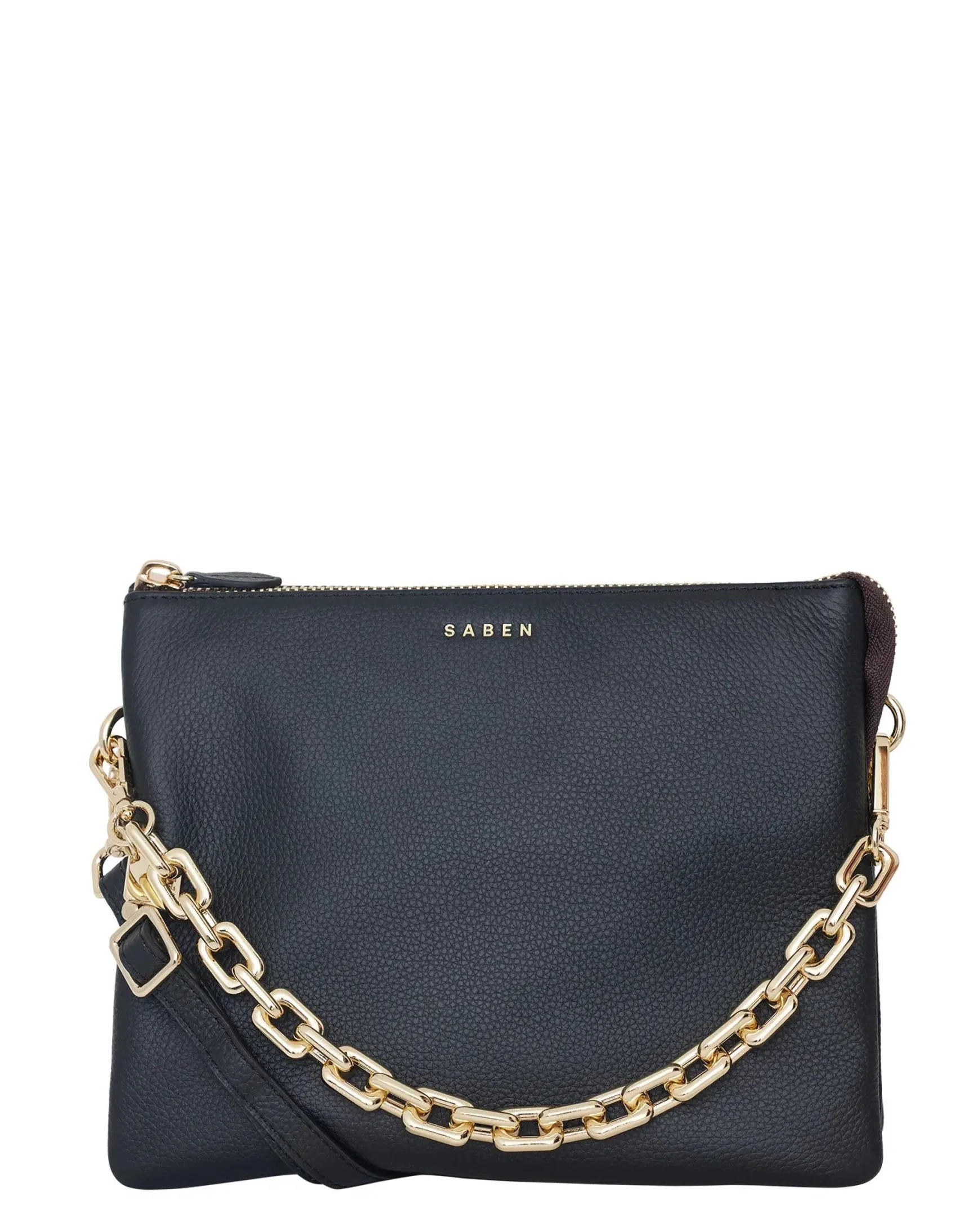 Saben Matilda Cross Body - Black + Chunky Chain