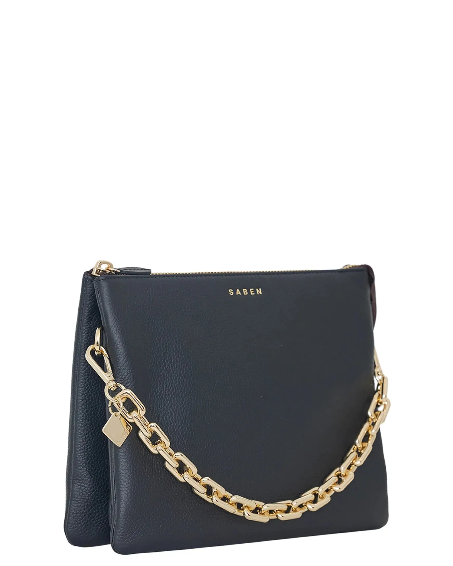 Saben Matilda Cross Body - Black + Chunky Chain