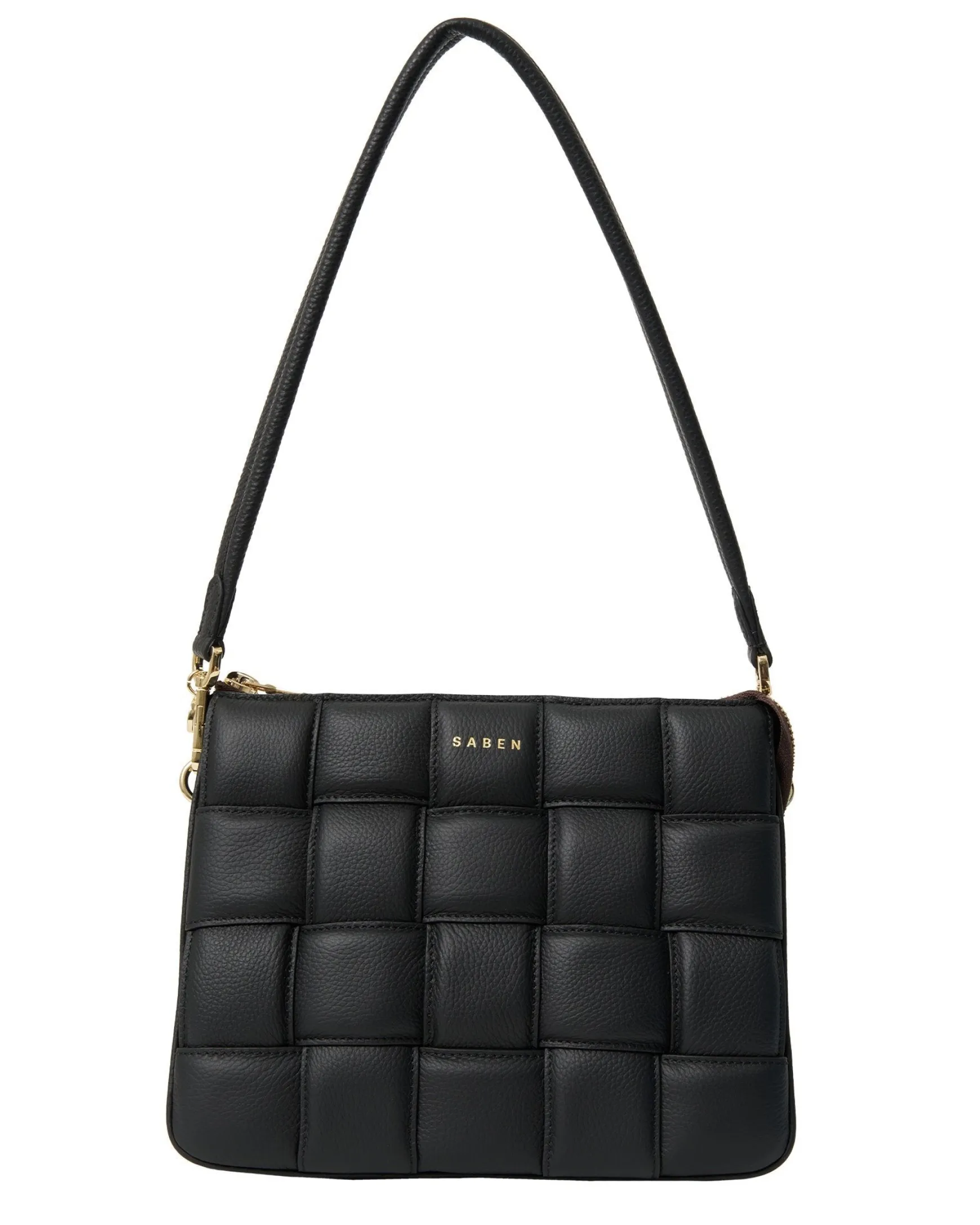 Saben Matilda Shoulder Bag - Black Woven