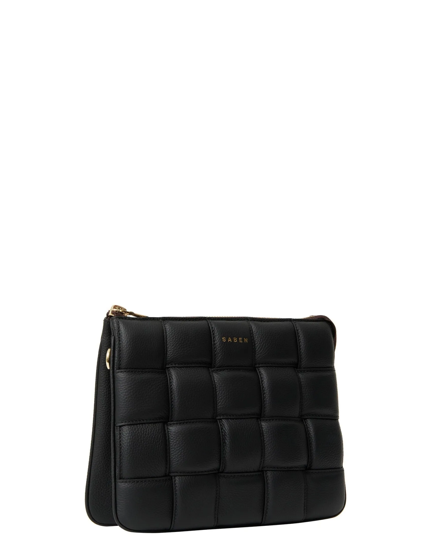 Saben Matilda Shoulder Bag - Black Woven