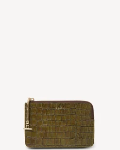 Saben Poppy Pouch - Olive Croc