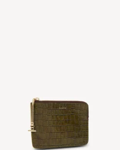 Saben Poppy Pouch - Olive Croc
