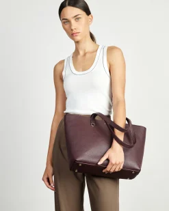 Saben Tilbury Shoulder Bag - Merlot + Bronze