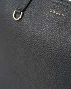 Saben Tilbury Shoulder Bag - Black + Bronze Foil