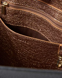 Saben Tilbury Shoulder Bag - Merlot + Bronze