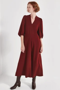 Shjark The Swinton Dress - Merlot | PRE ORDER ARRIVING APRIL/MAY