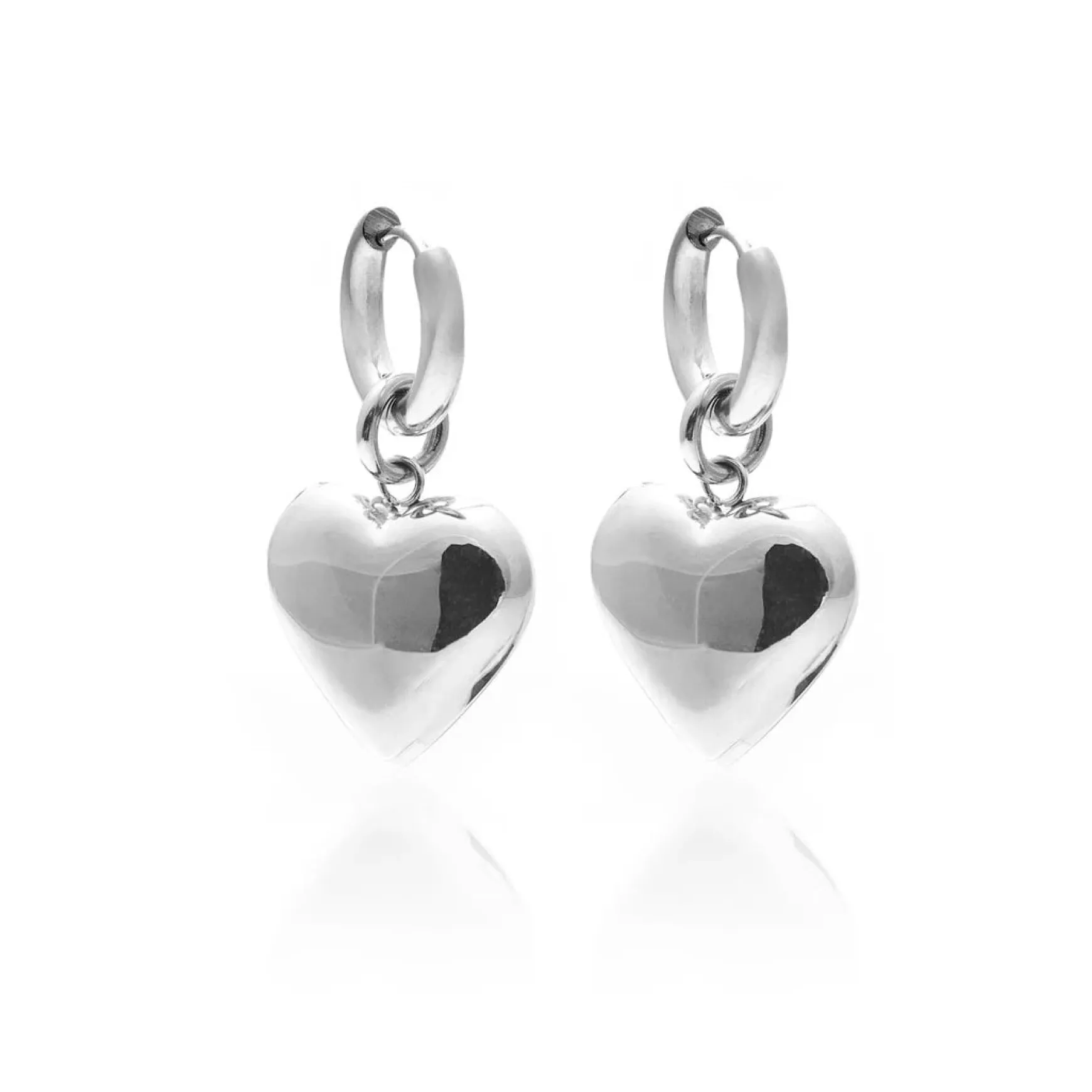 Silk & Steel Bisous Hoops - Silver