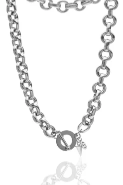 Silk & Steel Heirloom Necklace - Silver Arriving 6 April