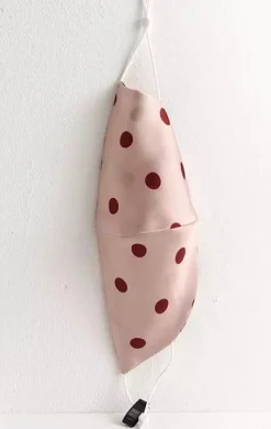 Silk Mask - Pink + Red Polka