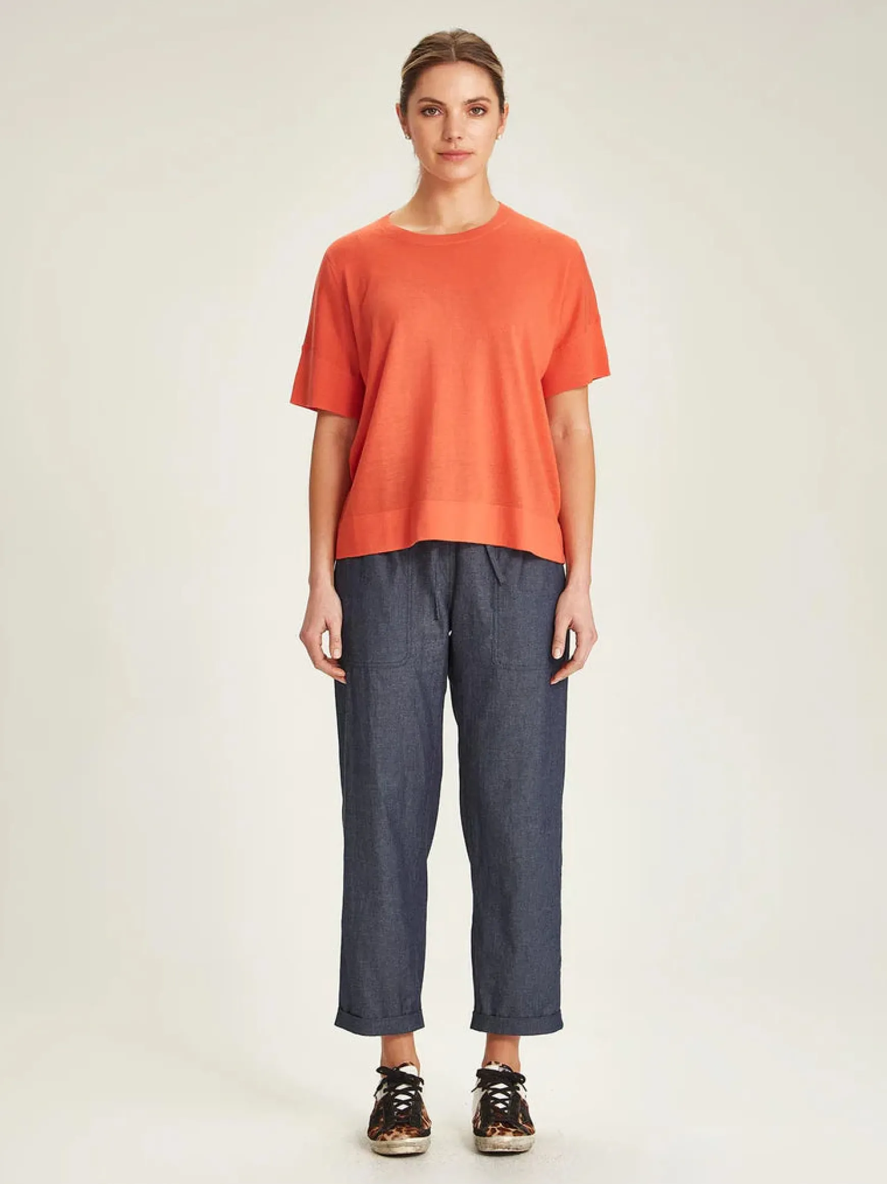 Sills + Co Skara Merino Tee - Solar Orange