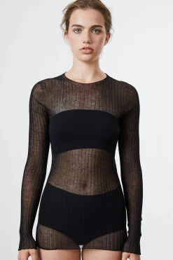 Standard Issue Cotton Tulle Crew - Black