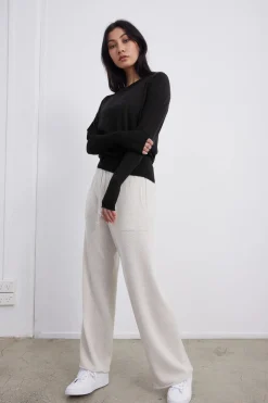 Standard Issue Merino Long Rib Sweater - Black