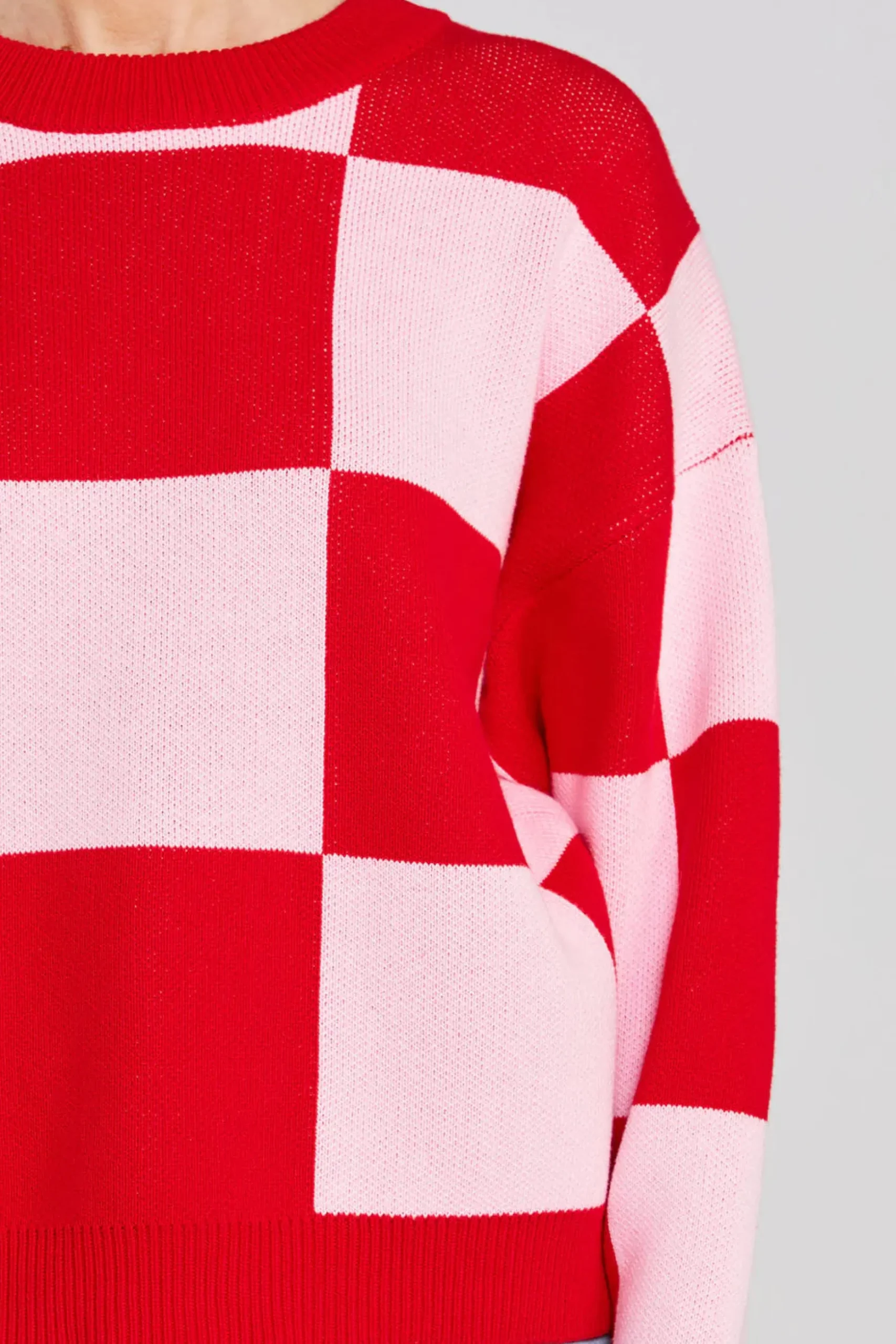 Thing Thing Cleo Check It Jumper - Pinky Tomato