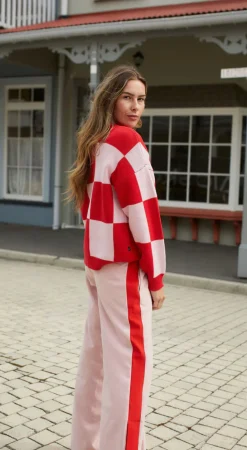 Thing Thing Cleo Check It Jumper - Pinky Tomato