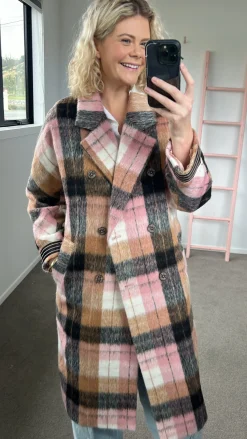 Trelise Cooper Cozy Grail Coat - Check