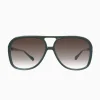 Valley Eyewear Bang - Army Green with Gold Metal Trim