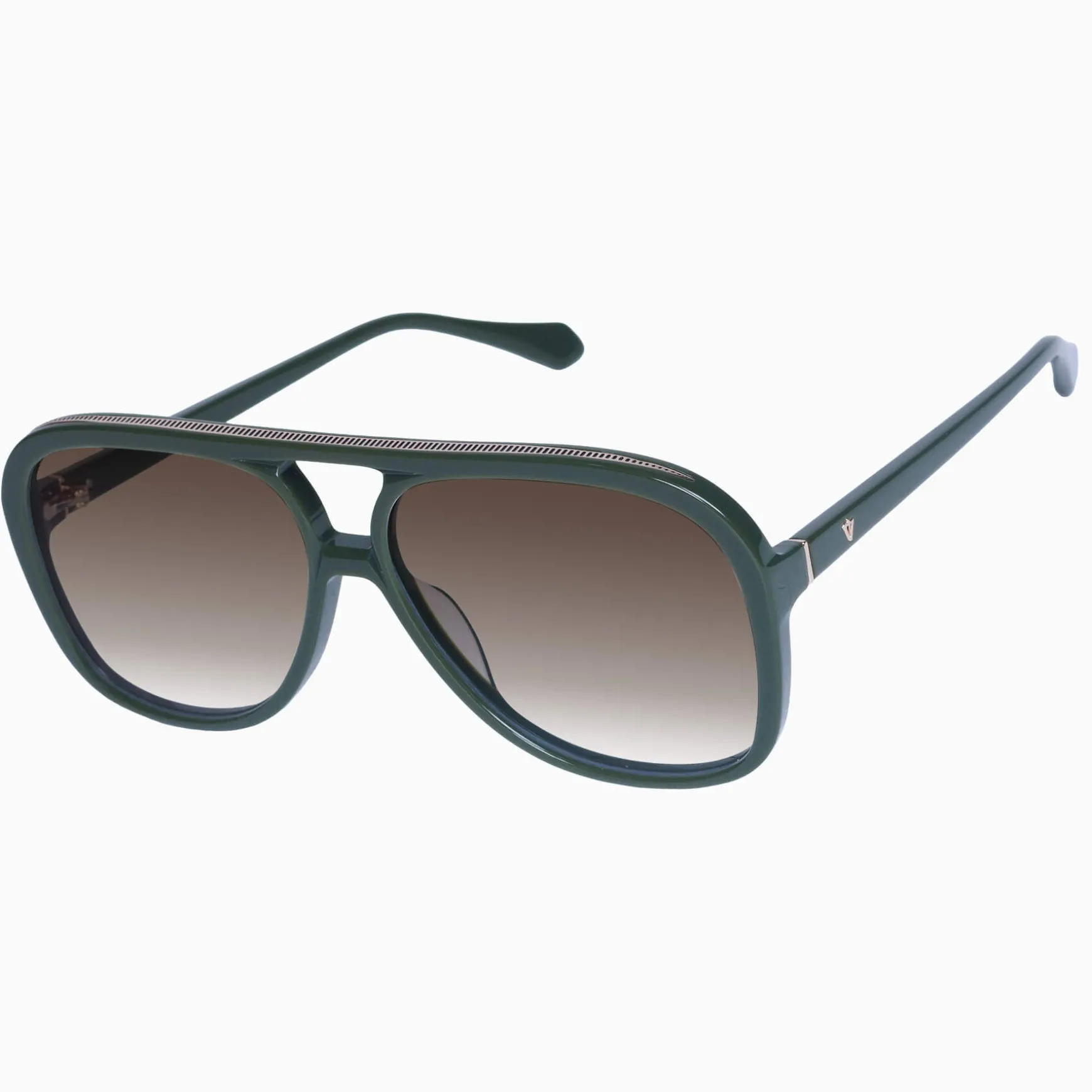 Valley Eyewear Bang - Army Green with Gold Metal Trim