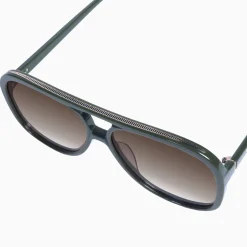Valley Eyewear Bang - Army Green with Gold Metal Trim