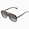 Valley Eyewear Bang - Gloss Black with Matte Black Metal Trim Gradient Lense
