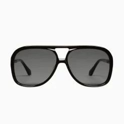 Valley Eyewear Bang - Gloss Black w. Matte Black Metal Trim / Black Lens