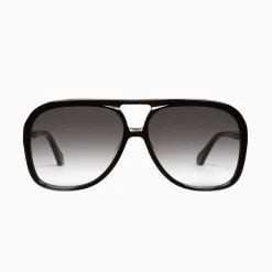 Valley Eyewear Bang - Gloss Black with Matte Black Metal Trim Gradient Lense