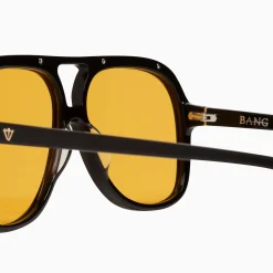Valley Eyewear Bang - Gloss Black with Gold Metal Trim, Orange Lense Arriving March 15
