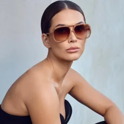 Valley Eyewear Bang Bang Pastel Tort w. Gold Metal / Dark Orange Gradient Lens