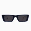 Valley Eyewear La Hara - Black with Silver Metal / Black Lens