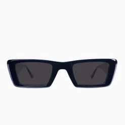 Valley Eyewear La Hara - Black with Silver Metal / Black Lens