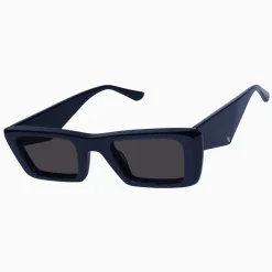 Valley Eyewear La Hara - Black with Silver Metal / Black Lens