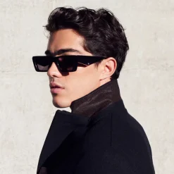 Valley Eyewear La Hara - Black with Silver Metal / Black Lens