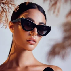 Valley Eyewear Lafayette - Gloss Black w Gold Metal/Black Gradient Lens