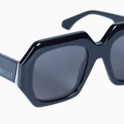 Valley Eyewear Monolith - Black Gloss with Silver Metal Trim