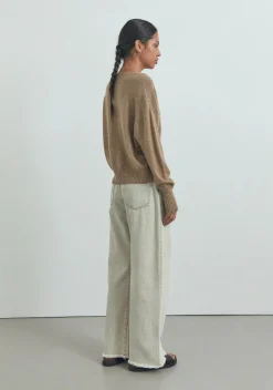 Viktoria & Woods Hart Merino Cardigan - Wicker Marl
