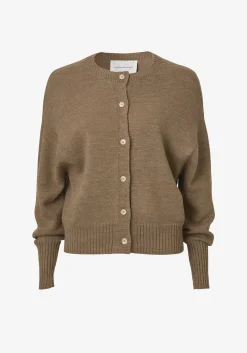 Viktoria & Woods Hart Merino Cardigan - Wicker Marl