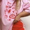 Zaziba A Few Of My Favourite Things Tee - Pink with Red