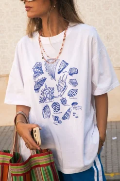 Zaziba Seashells Tee - White