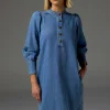 Zoe Kratzmann Elocution Dress - Light Wash Denim