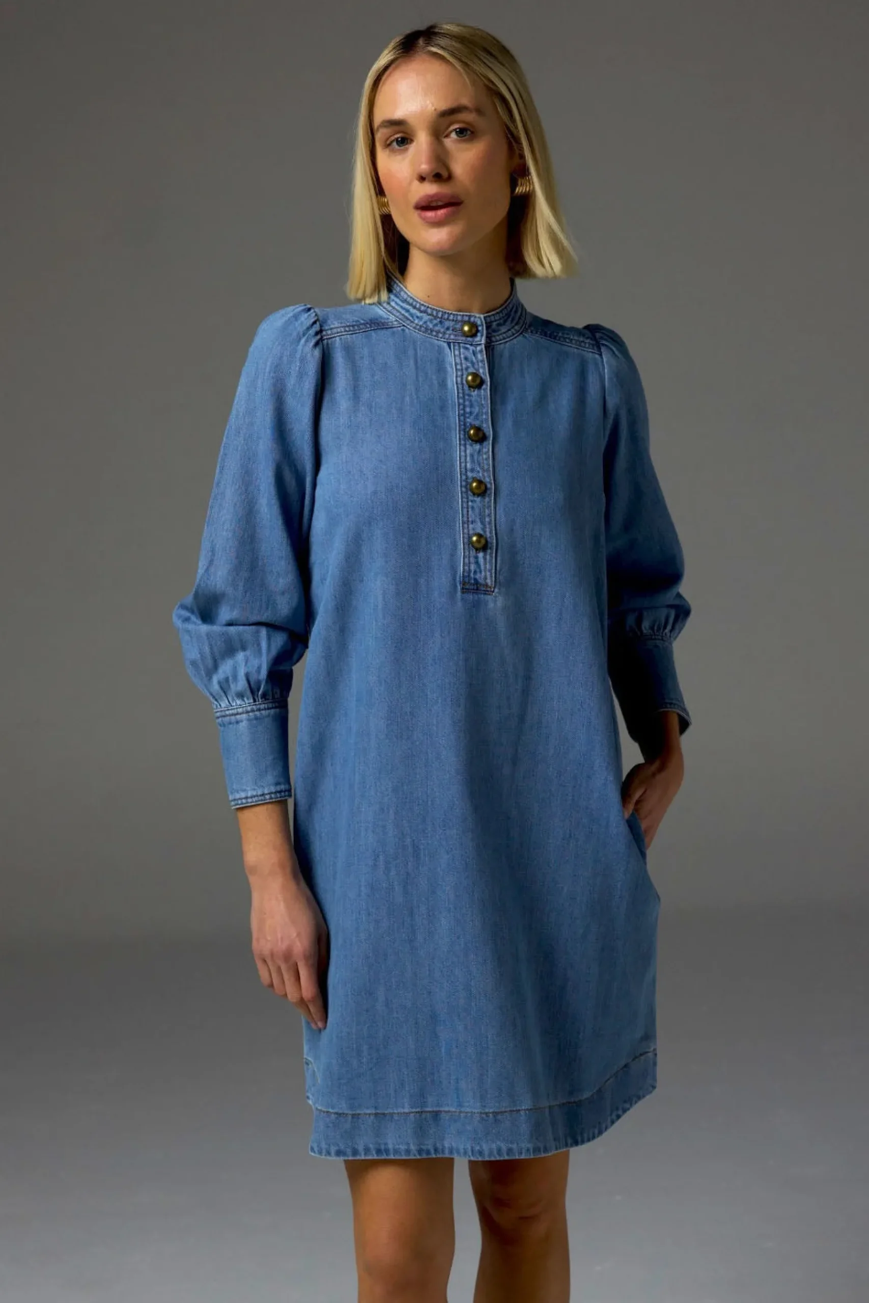 Zoe Kratzmann Elocution Dress - Light Wash Denim