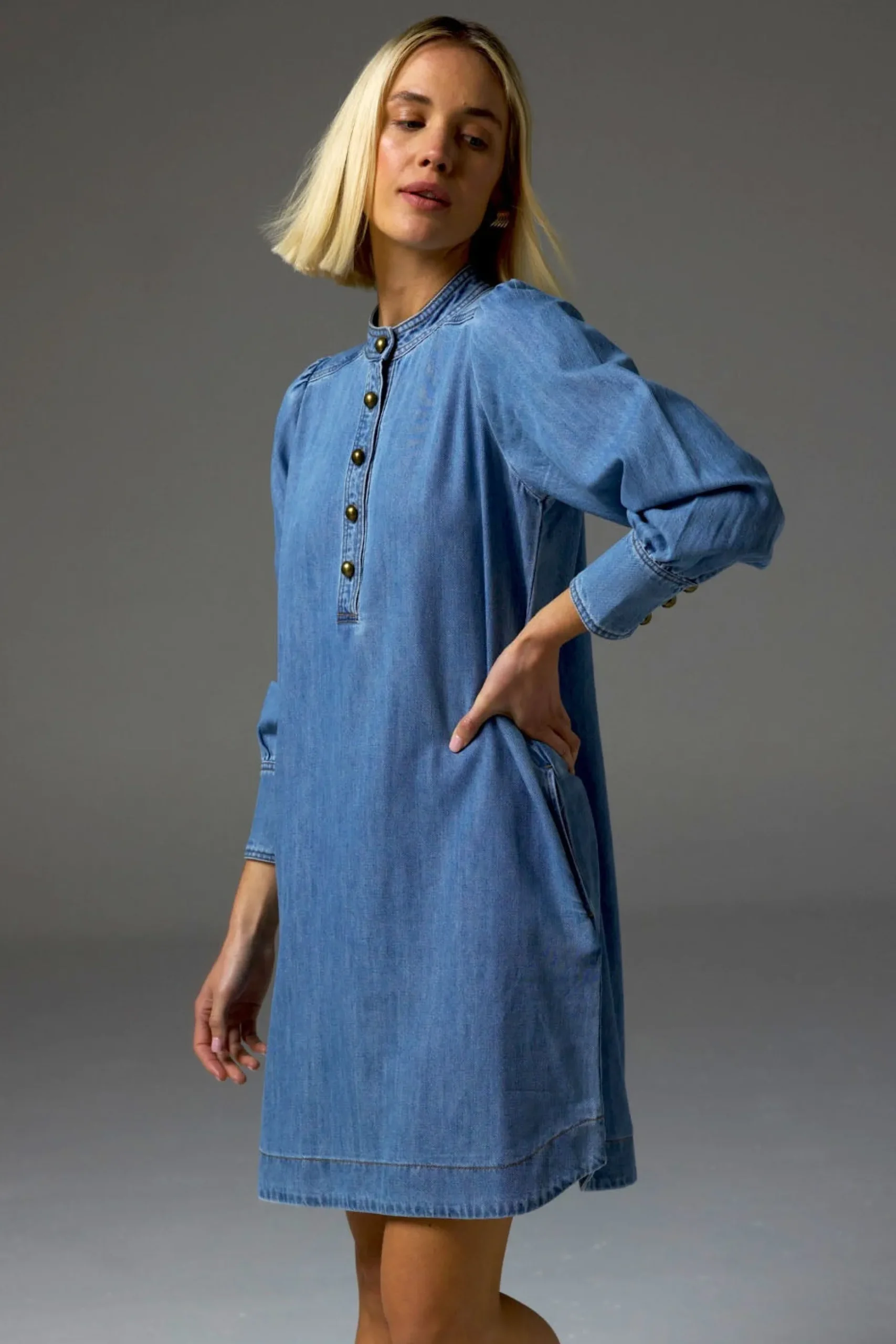 Zoe Kratzmann Elocution Dress - Light Wash Denim