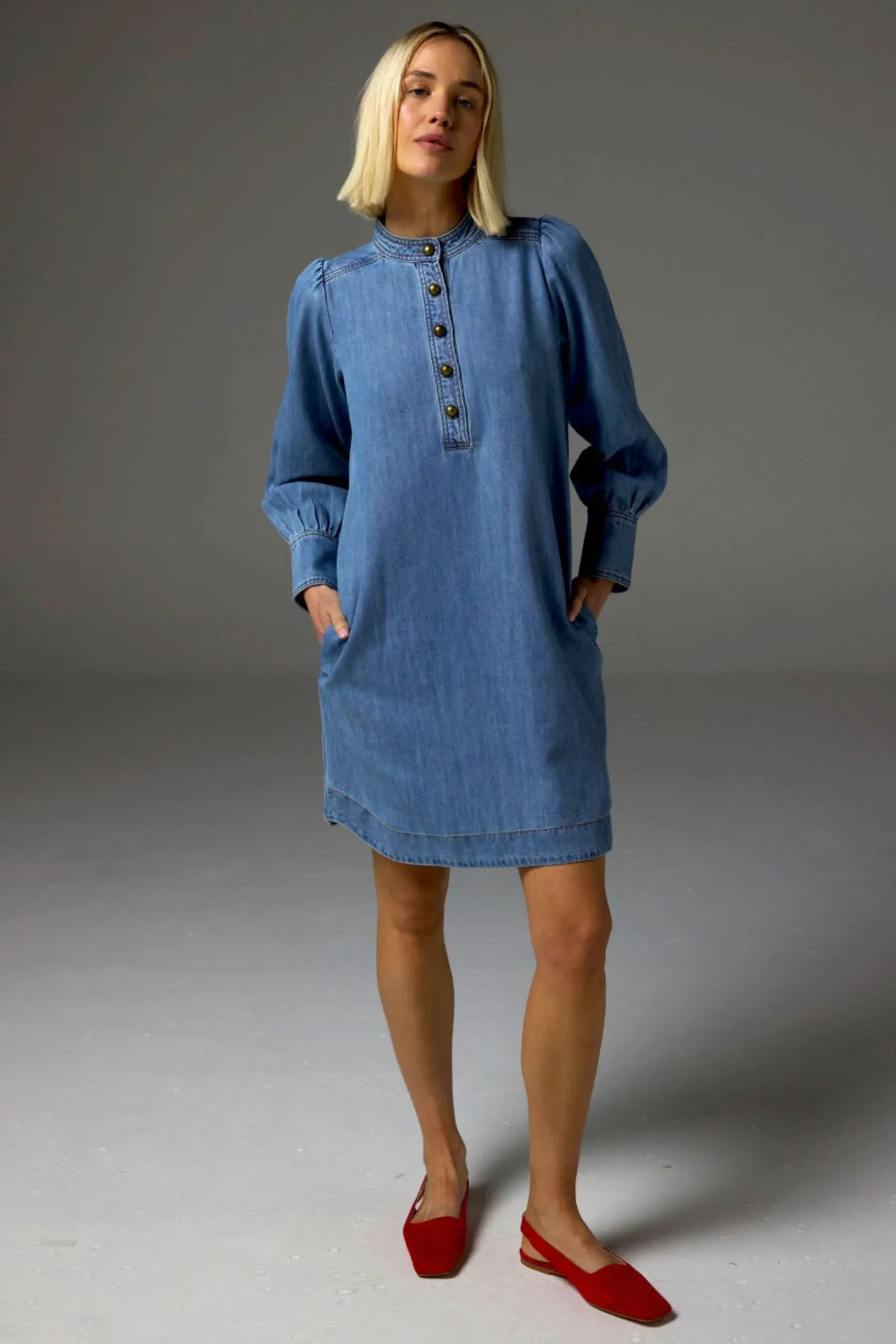 Zoe Kratzmann Elocution Dress - Light Wash Denim