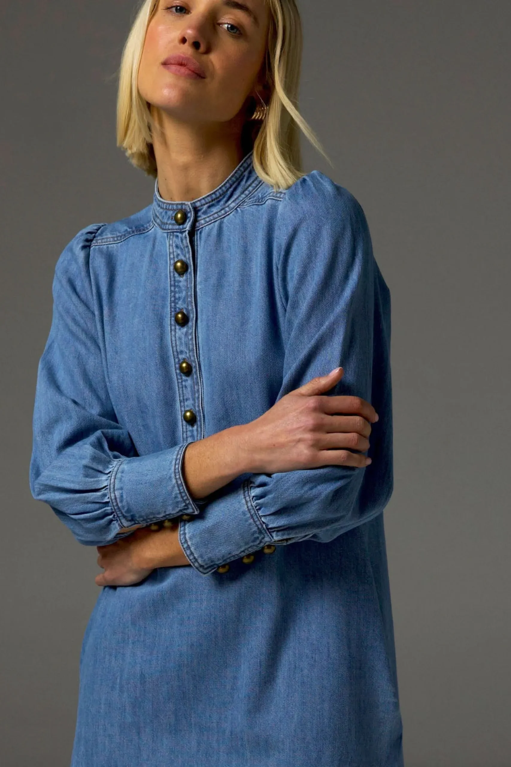 Zoe Kratzmann Elocution Dress - Light Wash Denim