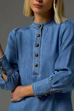 Zoe Kratzmann Elocution Dress - Light Wash Denim
